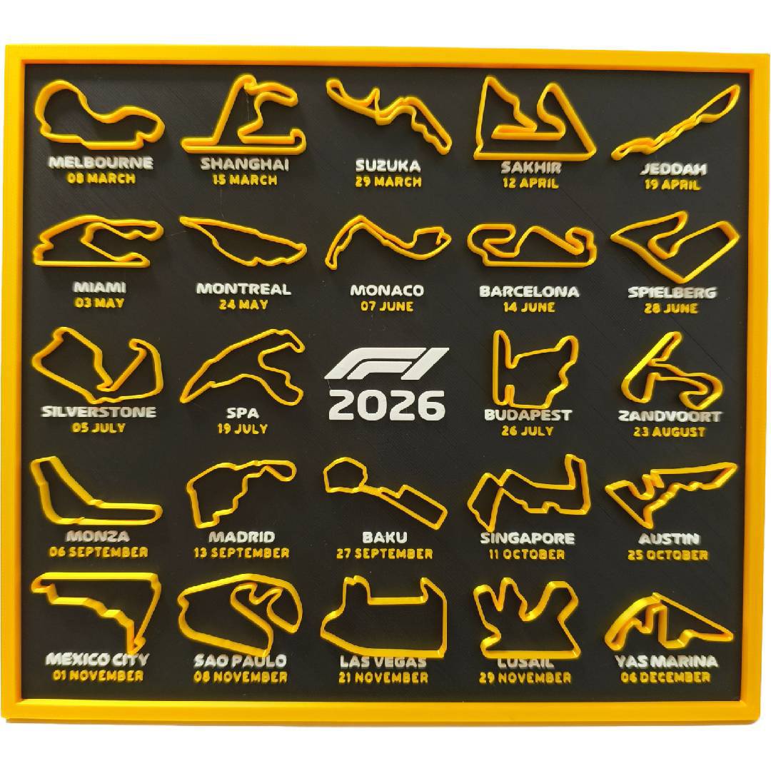🏎️LAST DAY OF SALE – 49% OFF📅Formula 1 calendar 2026 F1