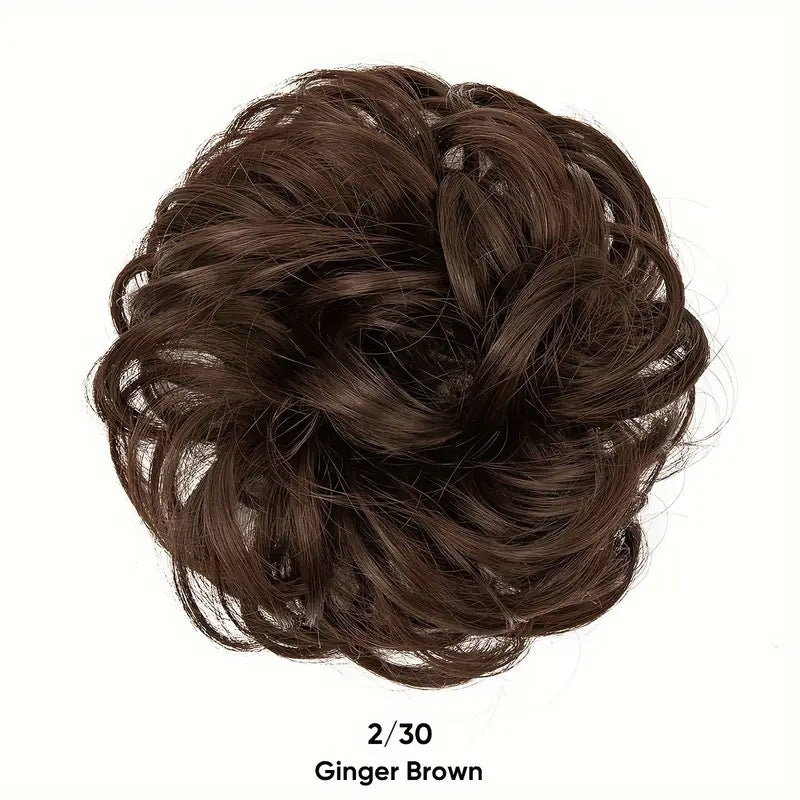 💁‍♀️Quick‑Fit Voluminous Hair Wrap | Realistic Synthetic Bun Piece for Daily & Special Occasion