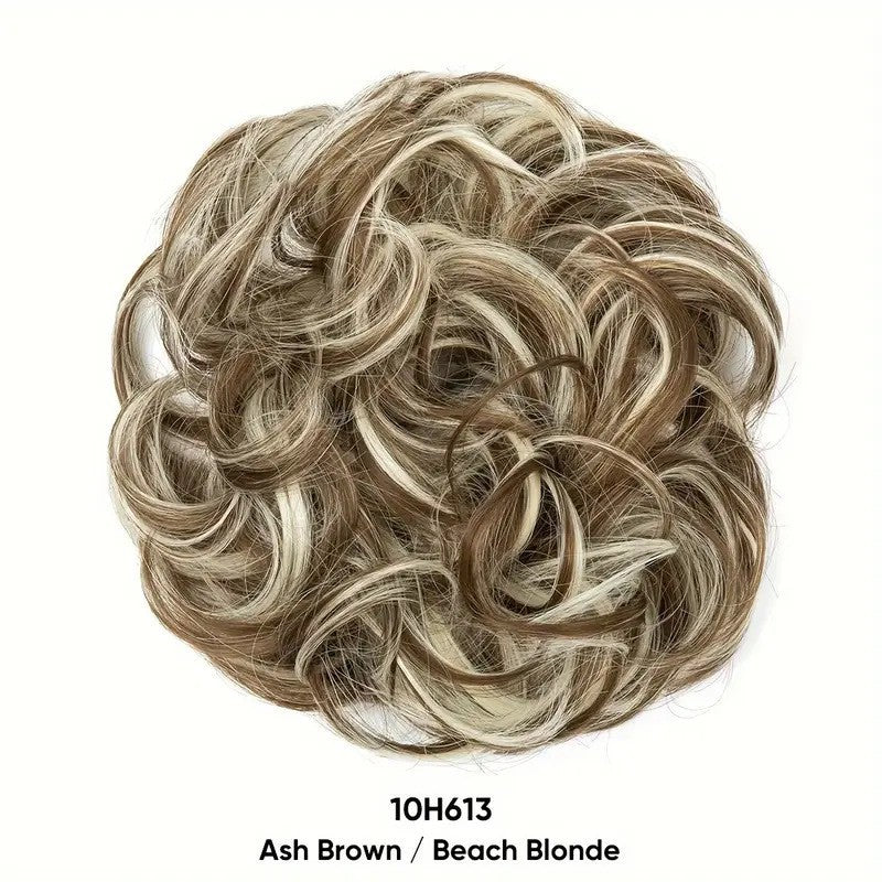 💁‍♀️Quick‑Fit Voluminous Hair Wrap | Realistic Synthetic Bun Piece for Daily & Special Occasion