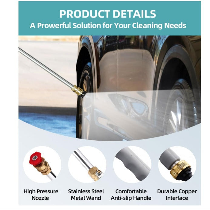 High-pressure Cleaner With Jet Nozzle For Garden Hose