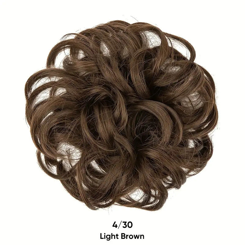 💁‍♀️Quick‑Fit Voluminous Hair Wrap | Realistic Synthetic Bun Piece for Daily & Special Occasion