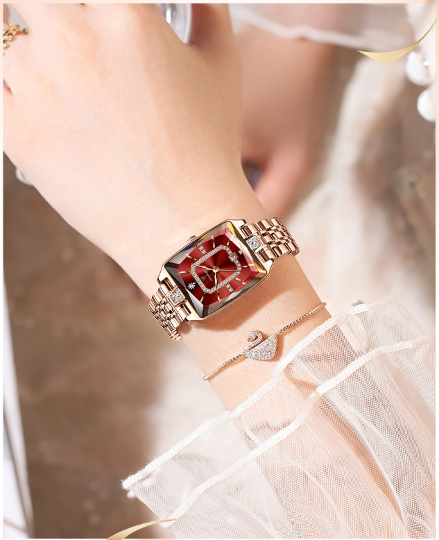 🔥Black Friday Mega Deal – 50% off!🔥Women's wristwatch with rectangular dial & rhinestones