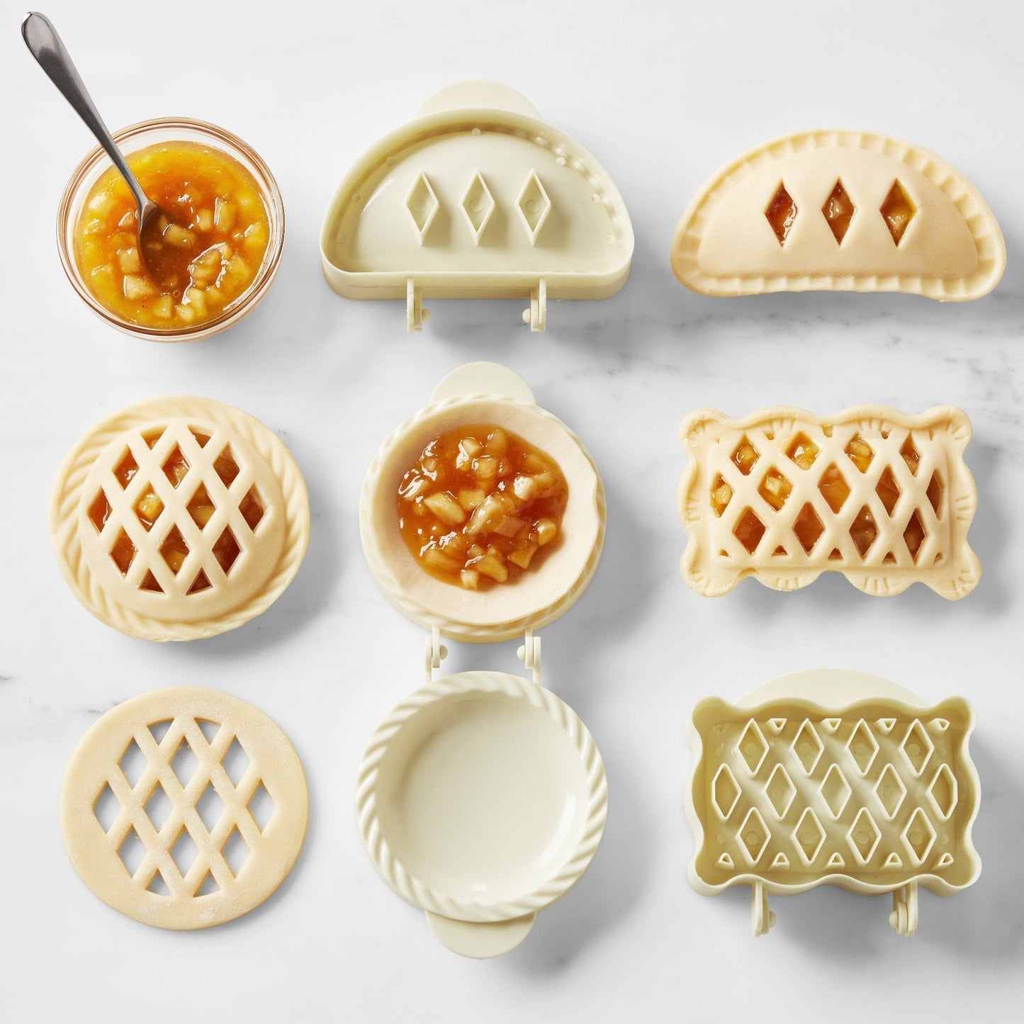 🥧 Holiday Mini Hand Pie Mold Set: 360° Crimped Festive Pastry Press! 🎄