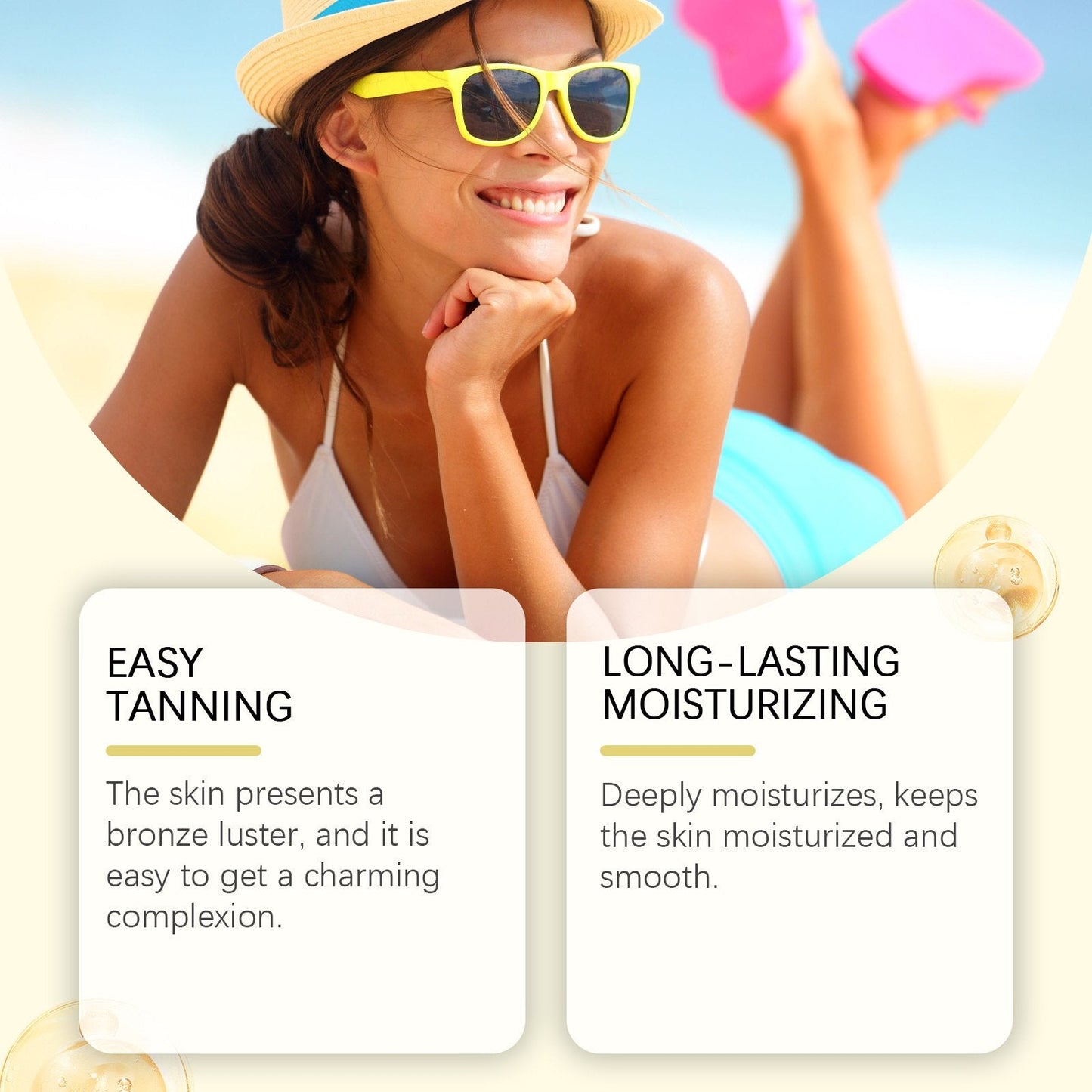 🔥Summer sale 2025 - Gold shine intensive tan without sun gel | Tan without sun accelerator💖
