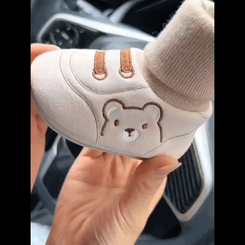 Cute Bear First Walking Shoes Slip-on Toddler Shoes