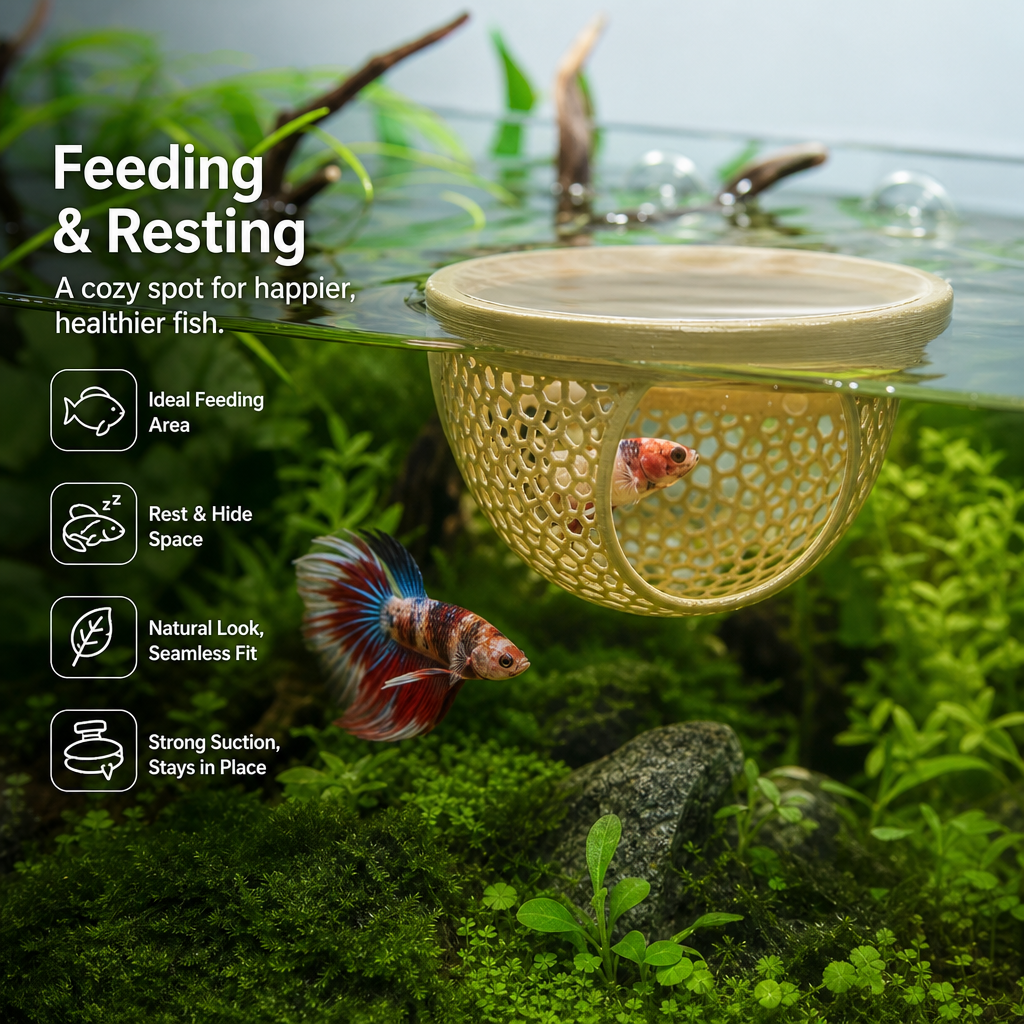 🐟 Floating Fish Rest Area｜Aquarium Hideout Accessory