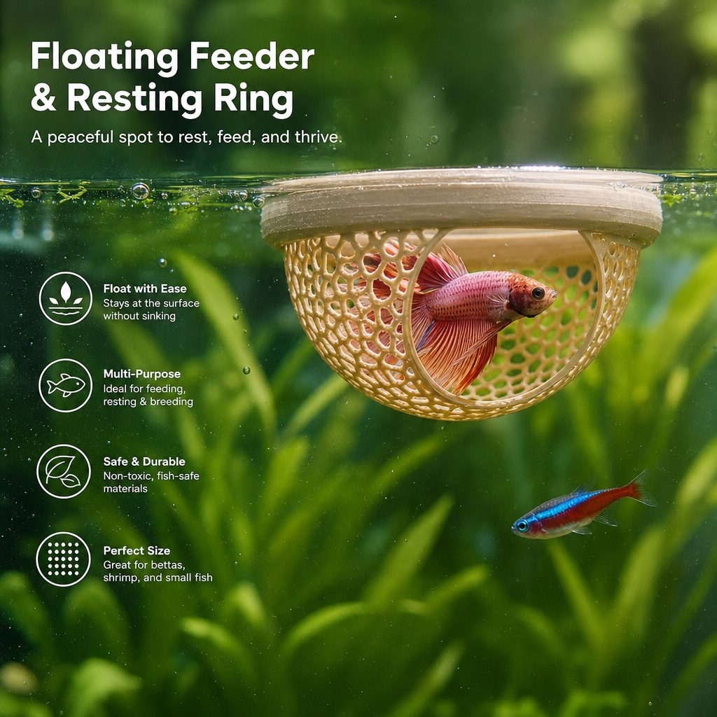 🐟 Floating Fish Rest Area｜Aquarium Hideout Accessory