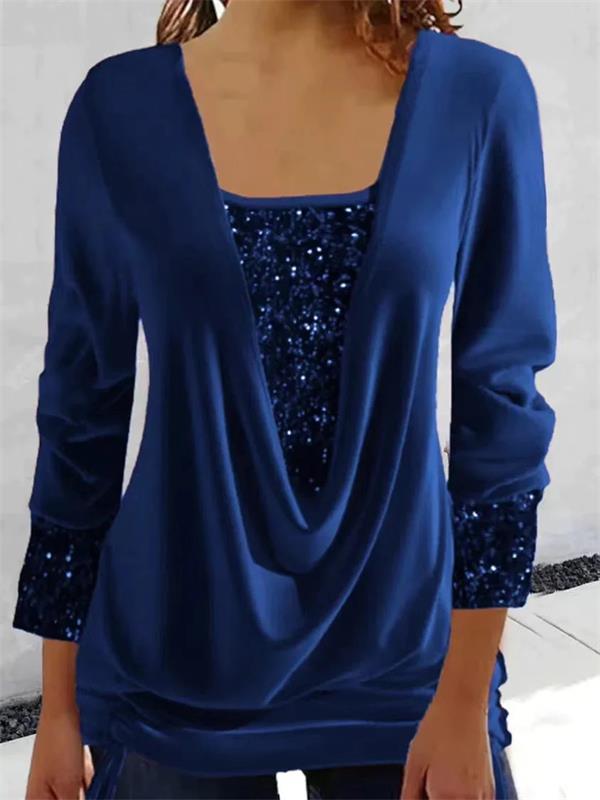 ✨🎅 Christmas offers – For a limited time only!⏰ Women's long-sleeved shirt with sequins
