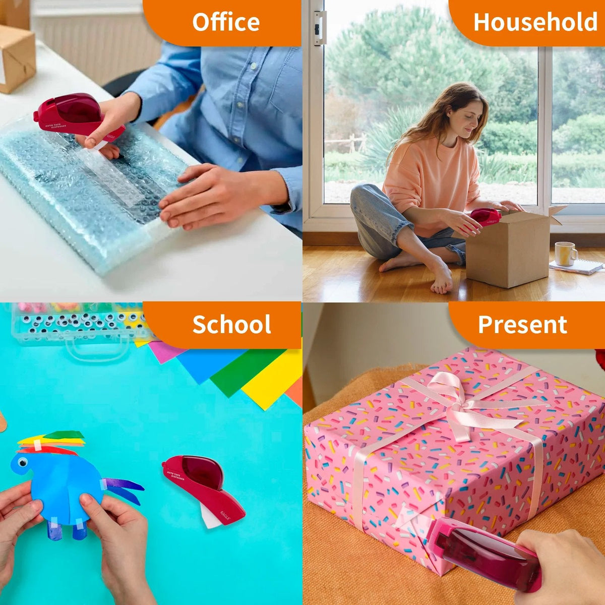 ✂️📦 Automatic Tape Dispenser – Wrap It Up with One Hand!