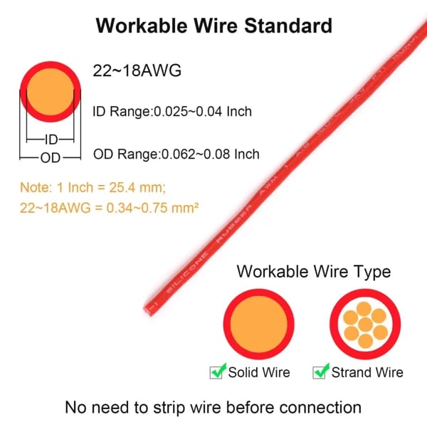 🔥Double-wire plug connector with lockable buckle