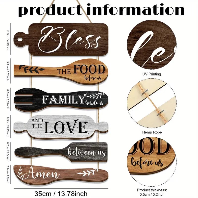 🔥LAST DAY 50% OFF - Wooden Kitchen Wall Decor