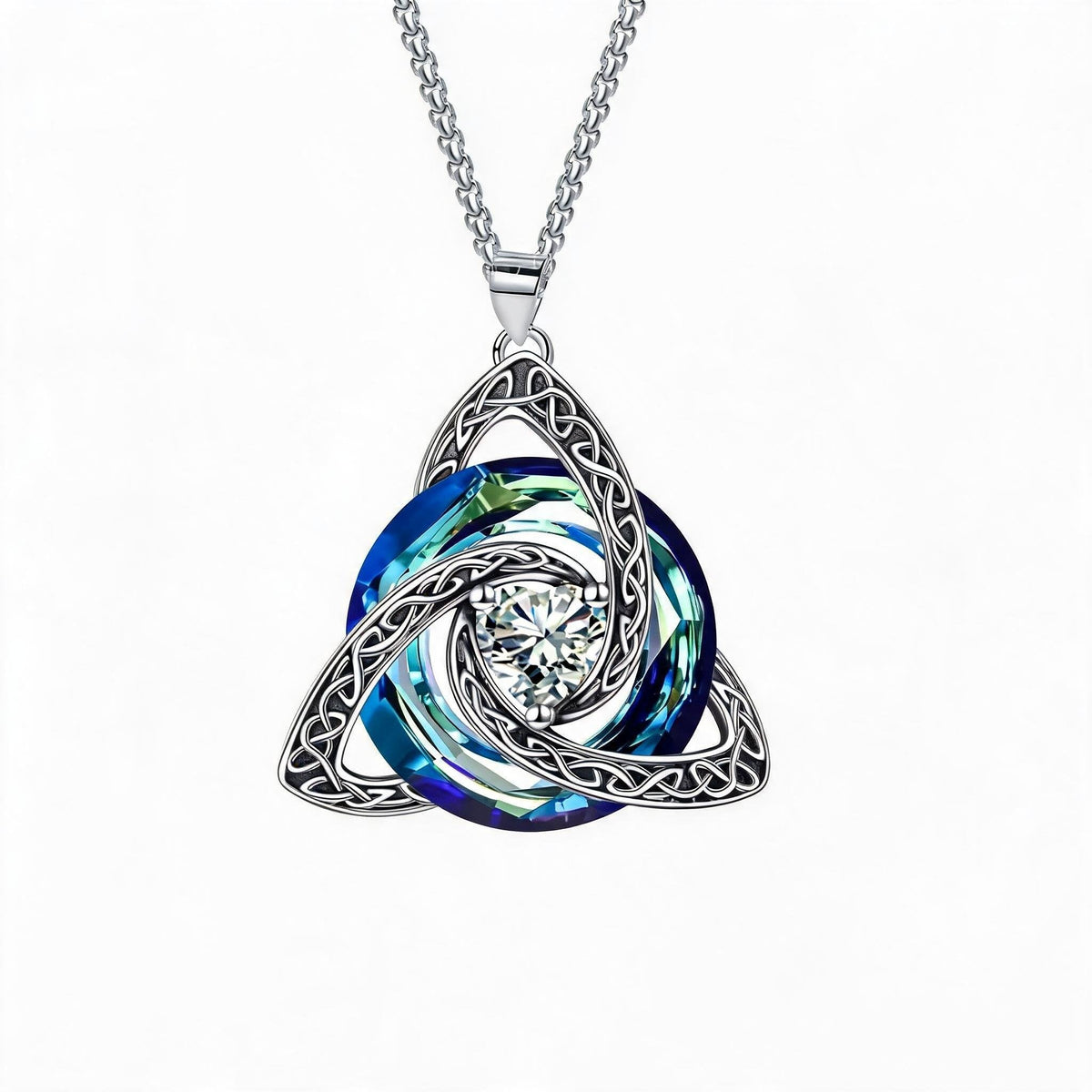 ✨Birthstone Celtic Trinity Knot Necklace – Meaningful Symbol of Love & Connection ❤️