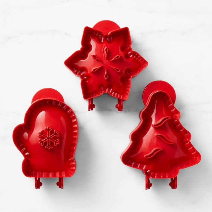 🥧 Holiday Mini Hand Pie Mold Set: 360° Crimped Festive Pastry Press! 🎄