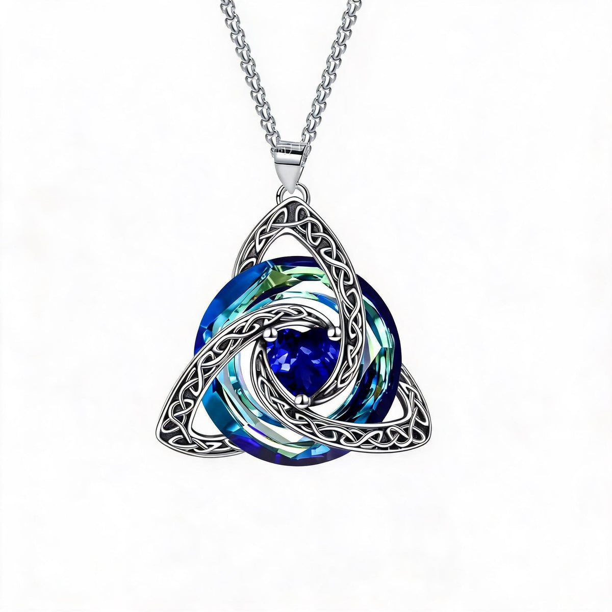 ✨Birthstone Celtic Trinity Knot Necklace – Meaningful Symbol of Love & Connection ❤️