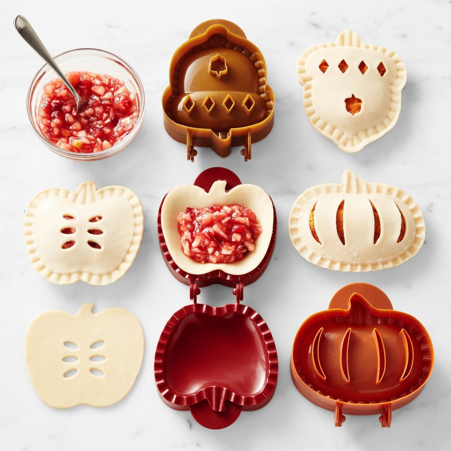 🥧 Holiday Mini Hand Pie Mold Set: 360° Crimped Festive Pastry Press! 🎄