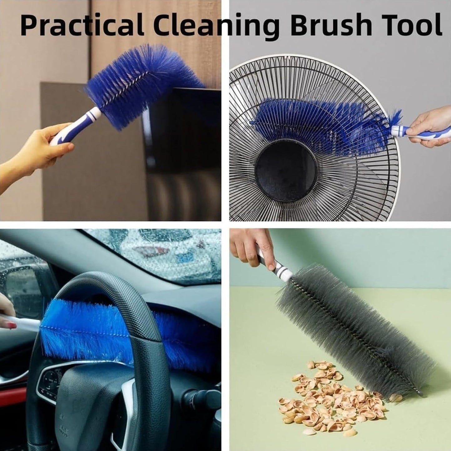 Flexible Fan Dusting Brush Non-Disassembly Fan Cleaning Brush