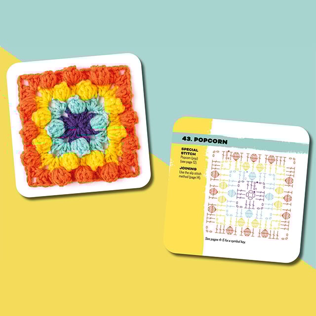 [50 miks og match design]The Granny Square Card Deck/The Granny Square Card Deck,Knitting Pattern Set