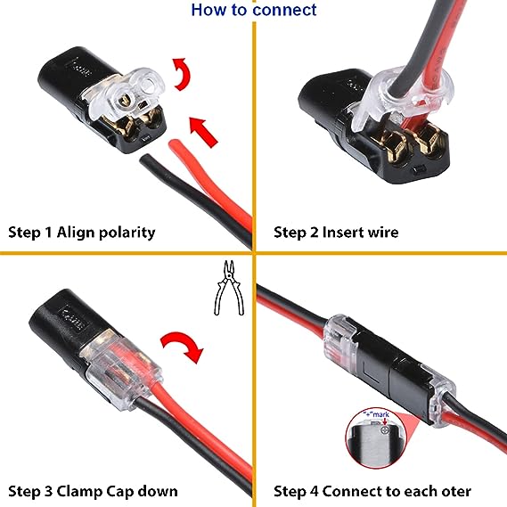 🔥Double-wire plug connector with lockable buckle