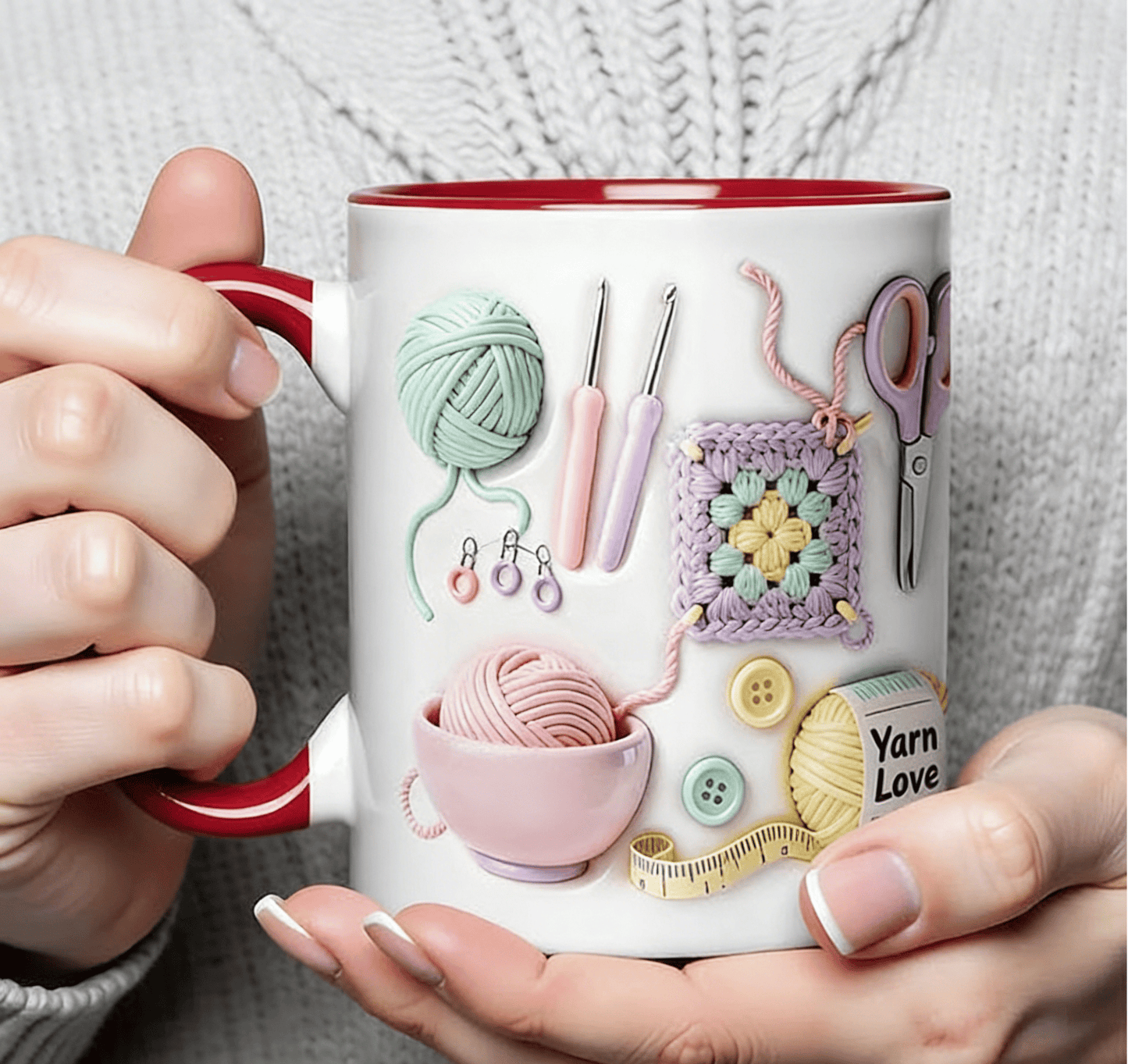 🧶 Mug with "Yarn Love" – A Gift for Crafters and Creative Minds
