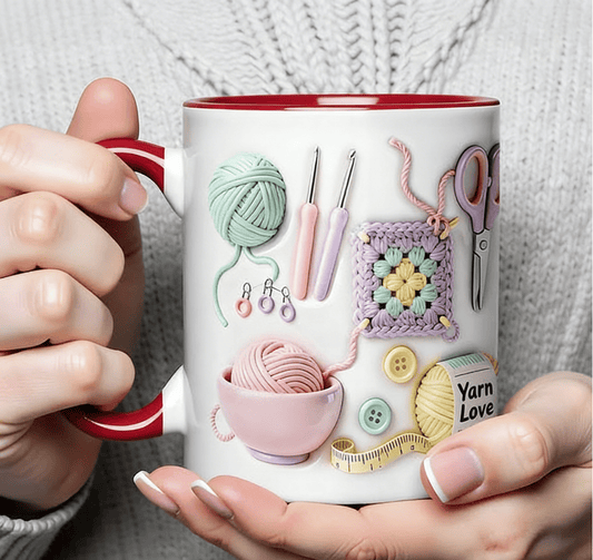 🧶 Mug with "Yarn Love" – A Gift for Crafters and Creative Minds
