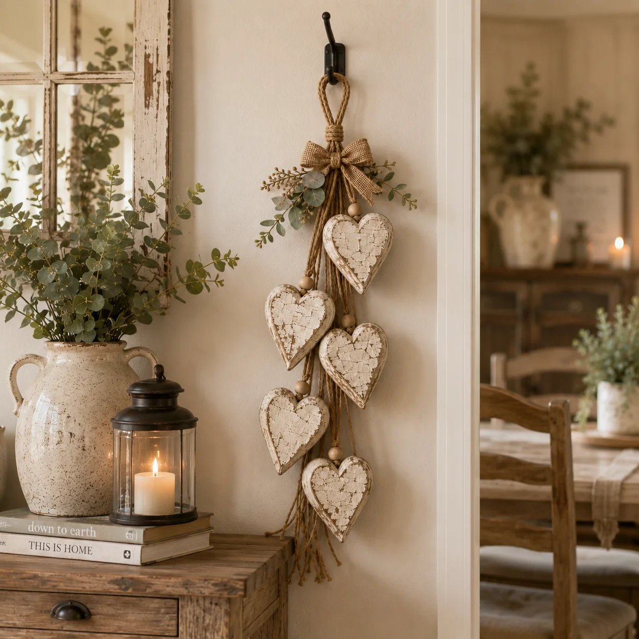 🍂🤎Wall decoration: Heart to hang up