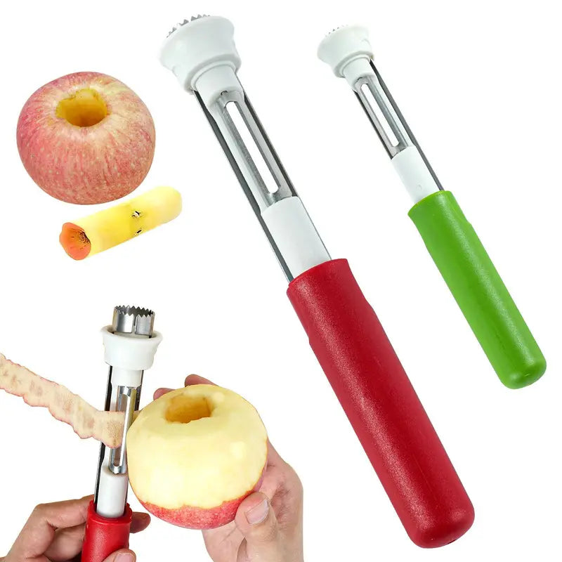 🍎 2-in-1 Stainless Steel Apple Corer Tool: 1-Motion Fruit Core Remover! ✨