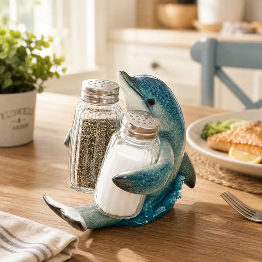🐬Coastal Animal Salt & Pepper Shaker Holder Set
