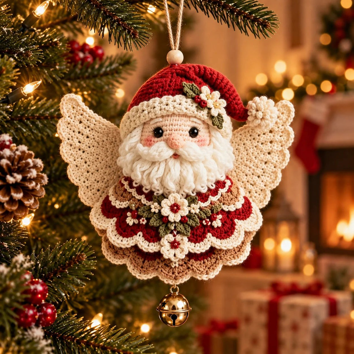 🔥LAST DAY 50% OFF - 🎄DIY Crochet Christmas Angel Ornament Kit – Make, Hang & Treasure✨