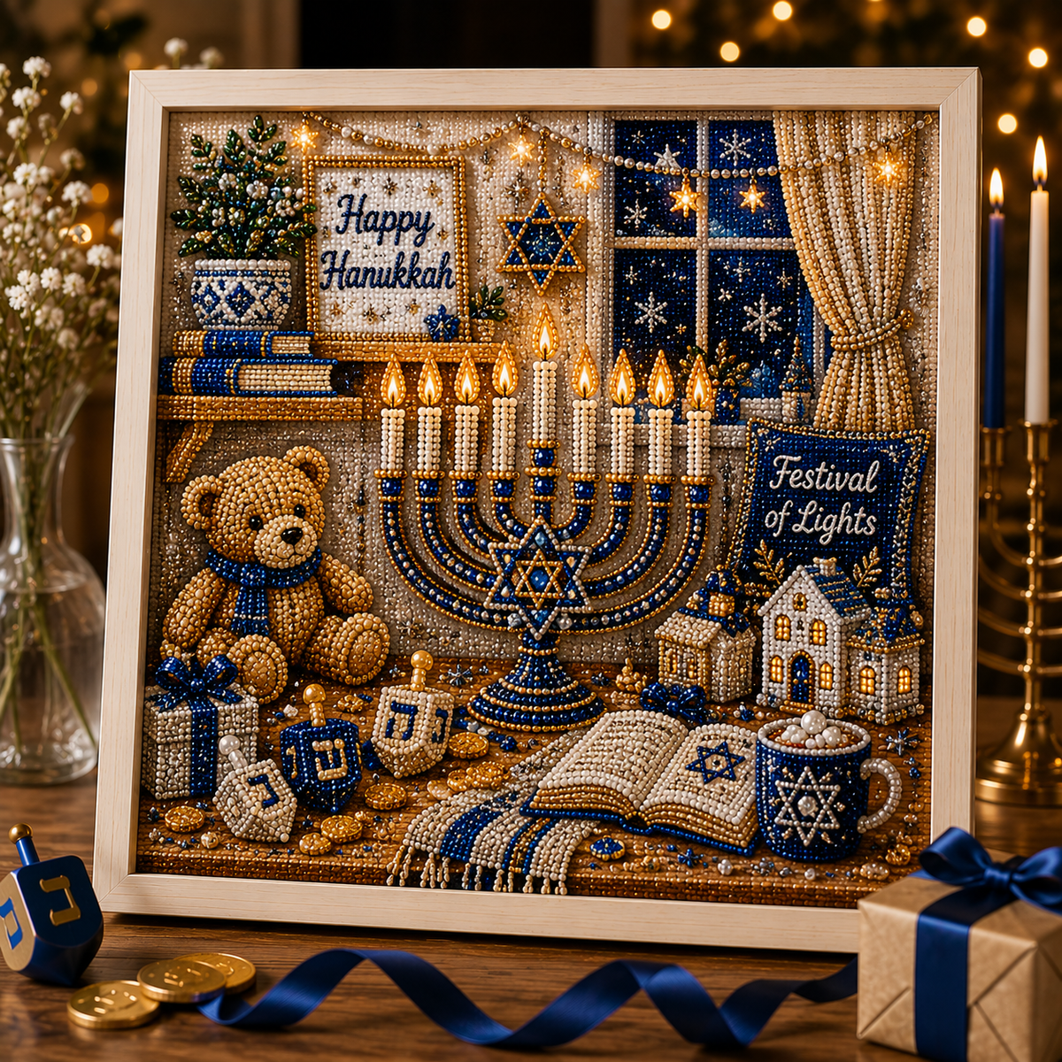 🕎✨ Hanukkah Pearl Art DIY Kit — create something beautiful together, one pearl at a time