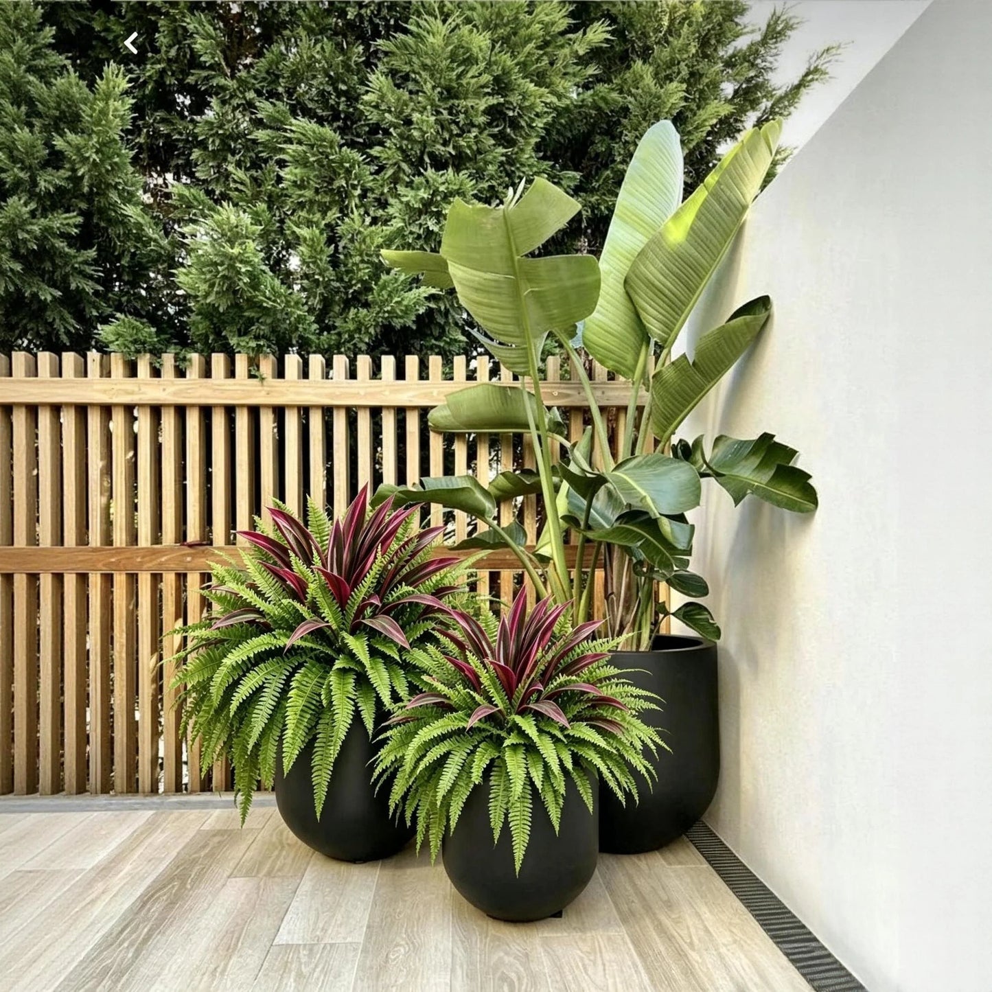🌿 Lifelike Artificial Fern & Red Dracaena: UV-Resistant Outdoor Plant! ✨