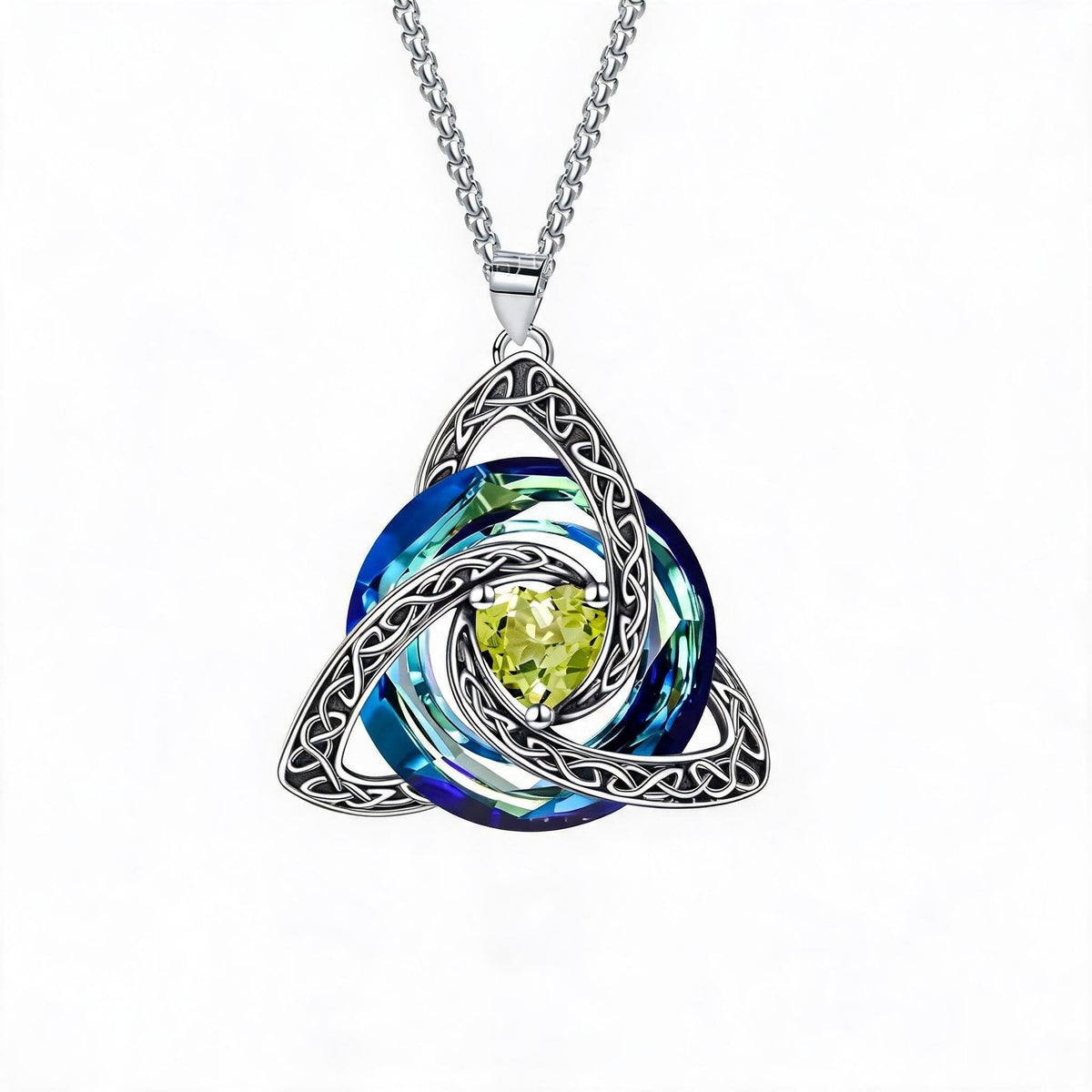✨Birthstone Celtic Trinity Knot Necklace – Meaningful Symbol of Love & Connection ❤️