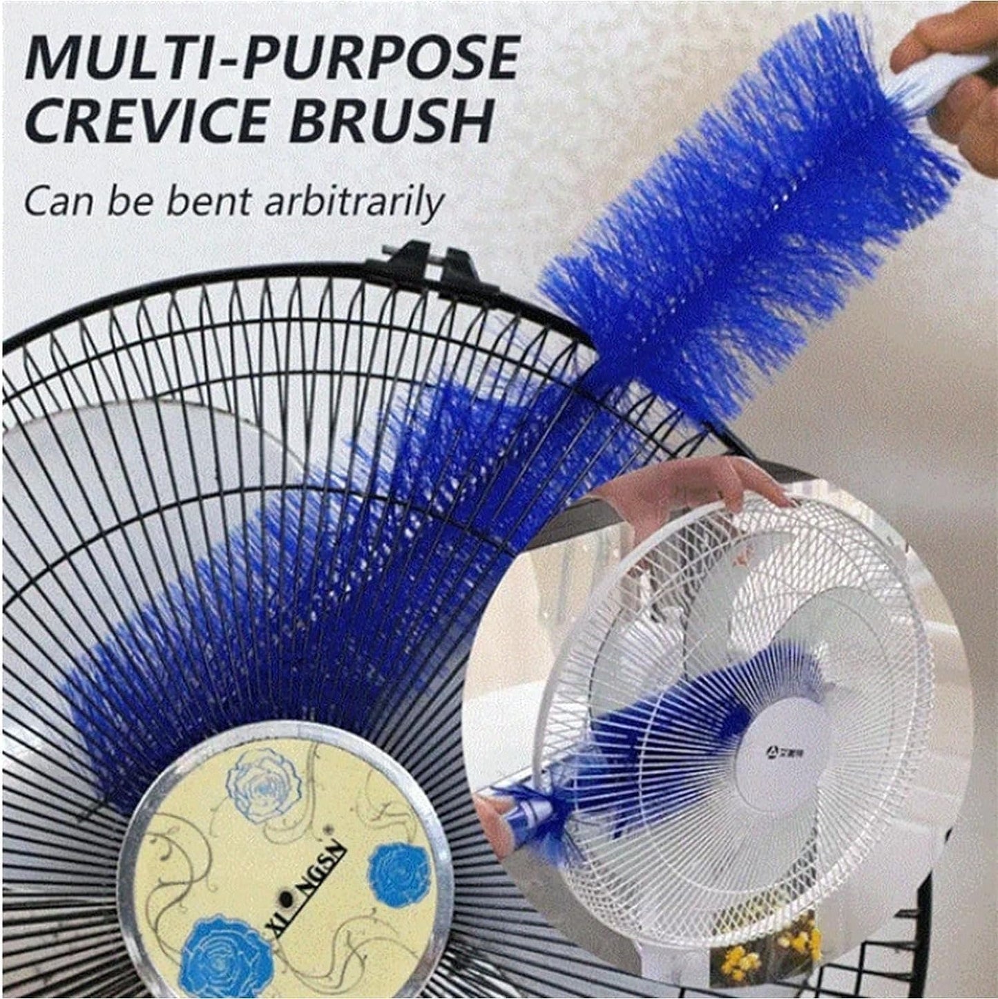 Flexible Fan Dusting Brush Non-Disassembly Fan Cleaning Brush