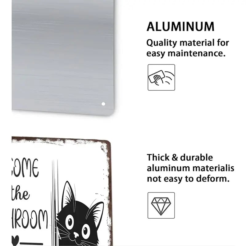 🔥Last day 49% discount – Vintage black and white cat wall art