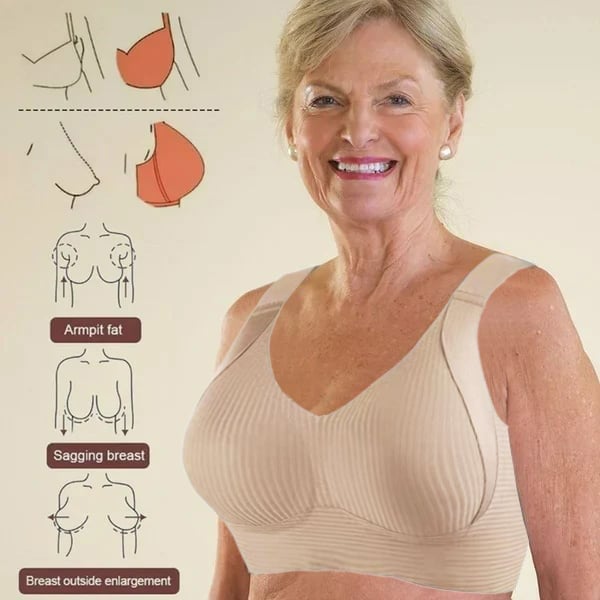 🎁Ribbed push-up bra with adjustable underwires for women