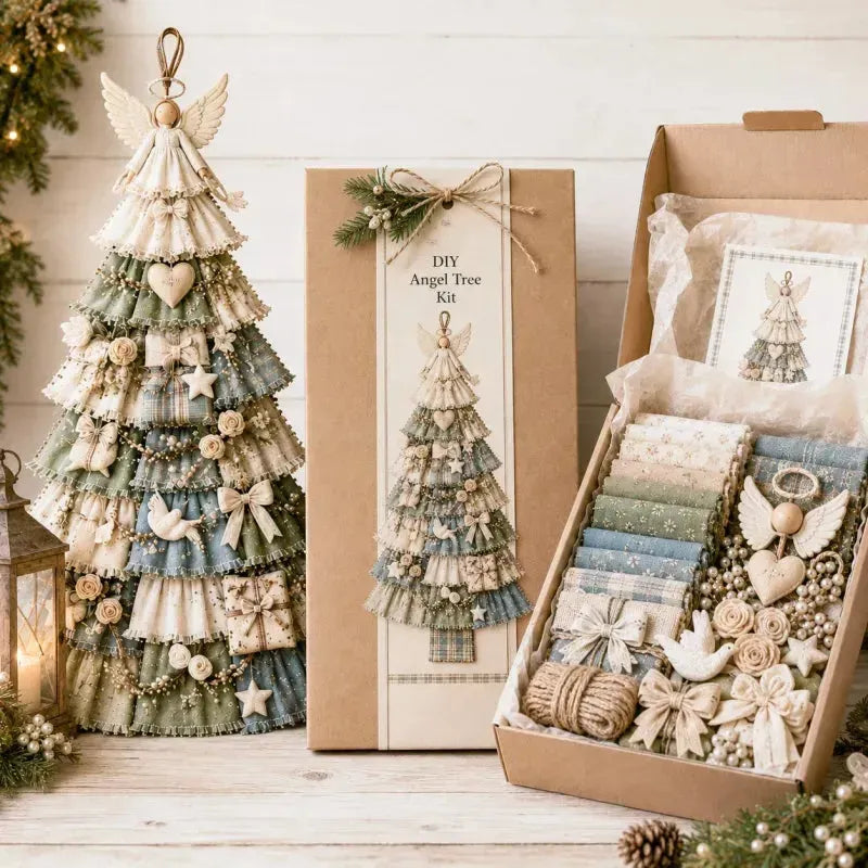 🎄 DIY Patchwork Christmas Tree Door Hanger | Rustic Christmas Decoration