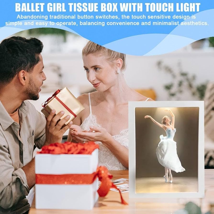 🩰Elegant Ballet Tissue Box Cover – Turn Everyday Moments into Art