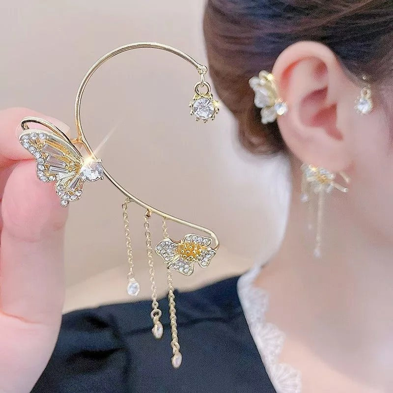 ✨🦋 Zirconia earrings with butterfly clas