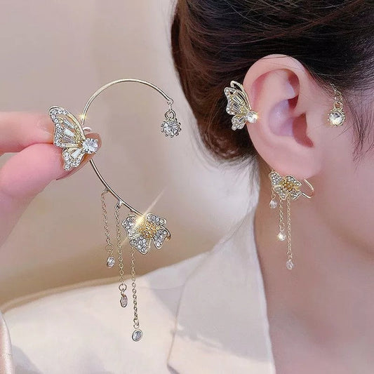 ✨🦋 Zirconia earrings with butterfly clas