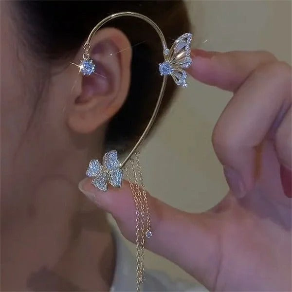 ✨🦋 Zirconia earrings with butterfly clas