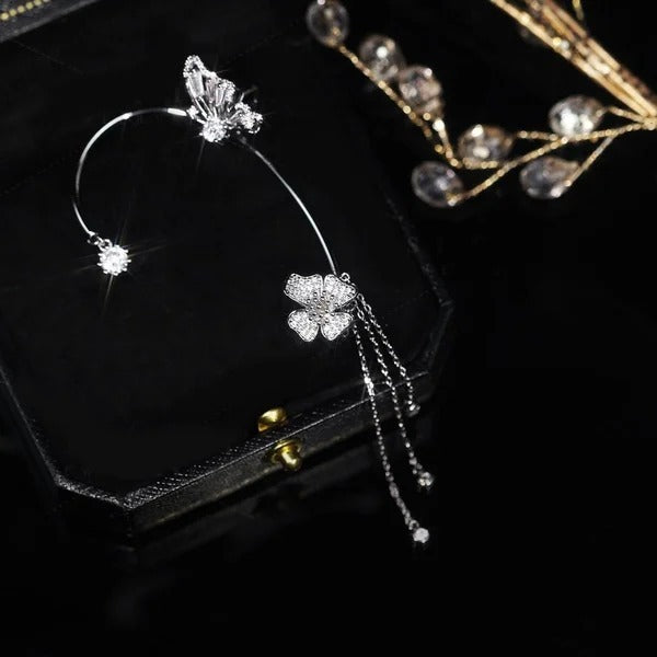 ✨🦋 Zirconia earrings with butterfly clas