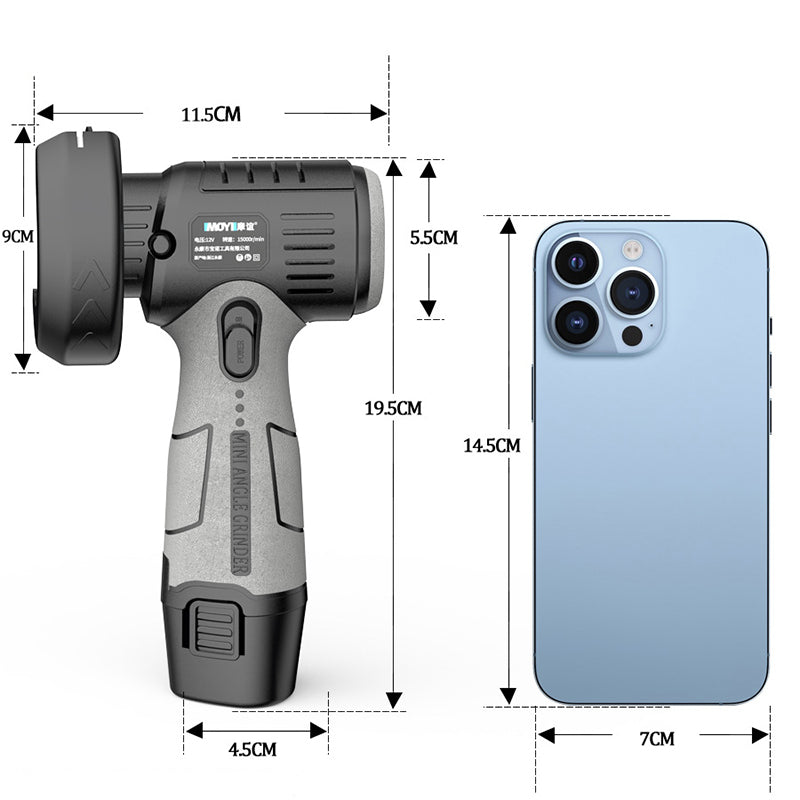 ⏳🧰12V Mini Angle Grinder with Cutting Disc