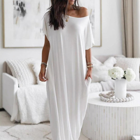 💎 SUMMER DRESS! 💎 Breathable V-Neck, Pockets & Wrinkle-Free for Travel ✈️👗