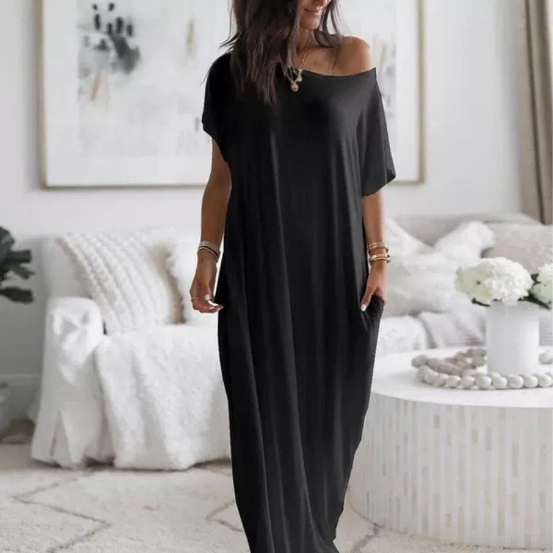 💎 SUMMER DRESS! 💎 Breathable V-Neck, Pockets & Wrinkle-Free for Travel ✈️👗