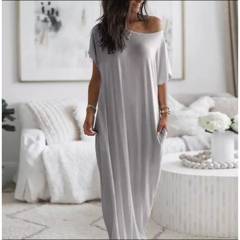 💎 SUMMER DRESS! 💎 Breathable V-Neck, Pockets & Wrinkle-Free for Travel ✈️👗