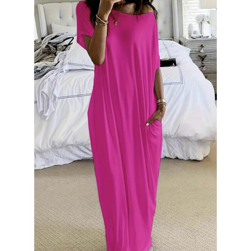 💎 SUMMER DRESS! 💎 Breathable V-Neck, Pockets & Wrinkle-Free for Travel ✈️👗