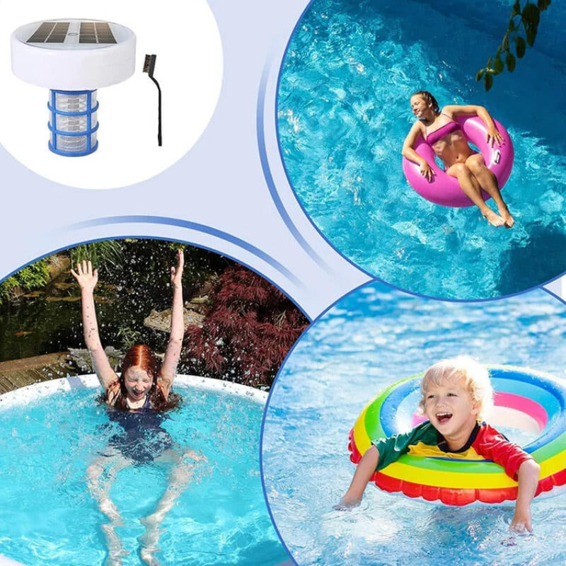 Solar Swimming Pool Disinfection Tool-Crystal-clear pool – without chemicals, with solar power! 🌞SOLAR POOL IONIZER FOR CRYSTAL-CLEAR WATER