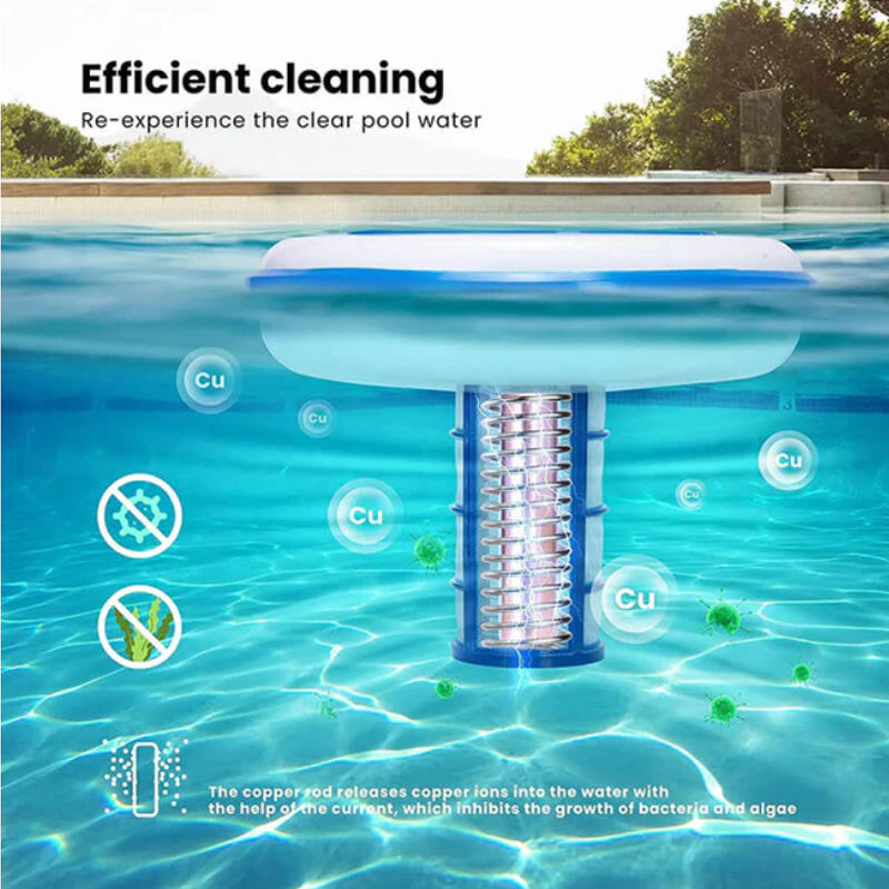 Solar Swimming Pool Disinfection Tool-Crystal-clear pool – without chemicals, with solar power! 🌞SOLAR POOL IONIZER FOR CRYSTAL-CLEAR WATER