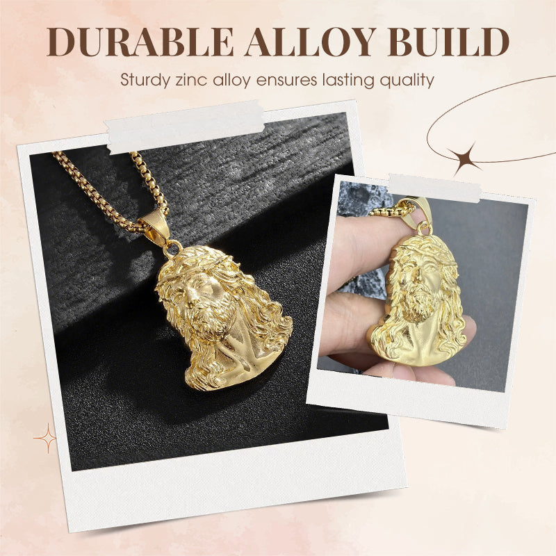 Jesus Head Pendant Necklace