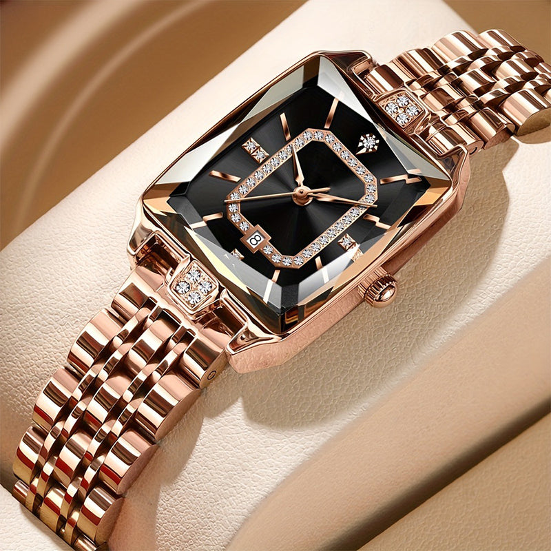 🔥Black Friday Mega Deal – 50% off!🔥Women's wristwatch with rectangular dial & rhinestones
