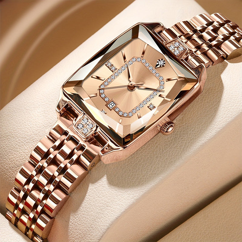 🔥Black Friday Mega Deal – 50% off!🔥Women's wristwatch with rectangular dial & rhinestones